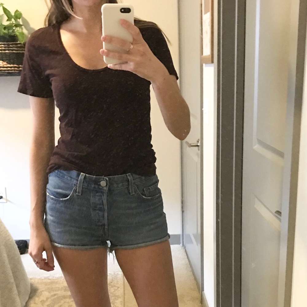 Deep Purple Scoop Neck T Shirt